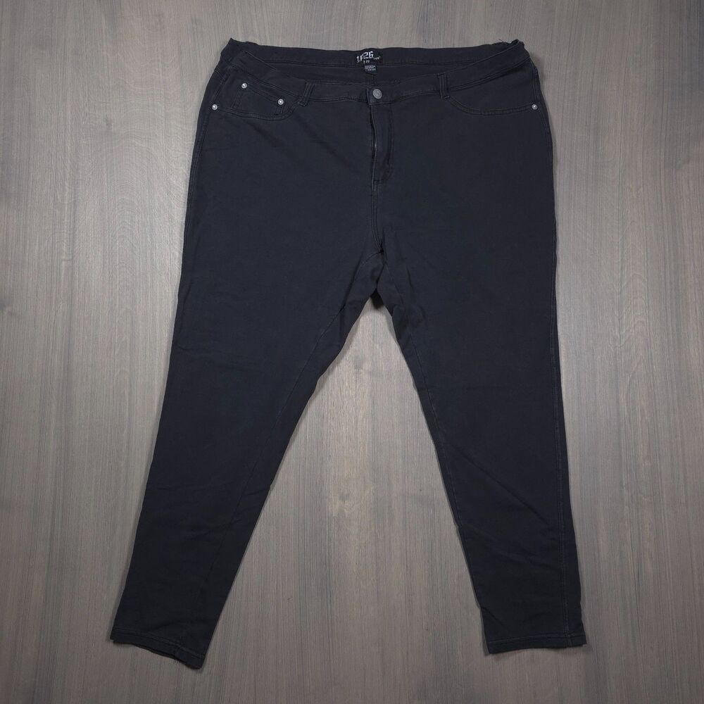 1826 Jeans Black High Waisted Skinny Pull On Jeggings Size 22 Plus